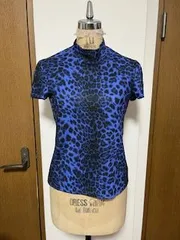 伊太利屋ポンチョ、ブルーヒョウ柄 伊太利屋ポンチョ、ブルーヒョウ柄 伊太利屋ポンチョ、ブルー