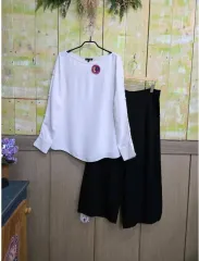 くるみボタン ポリエステル ブラ&ポリー とろみ素材 ブラックひも