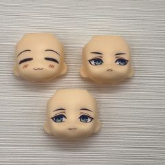 現状品　ねんどろいど 三日月宗近 顔パーツ　フェイスパーツ　「通常顔」「戦闘顔」「のほほん顔」 刀剣乱舞-ONLINE-　写真にあるもののみバラ売り不可