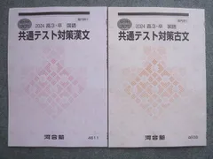 河合塾 高3 卒 国語 共通テスト対策 古文/漢文 夏期講習 未使用 2024 計2冊 007S0B