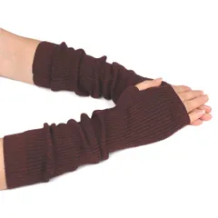 [Soxbang] アームウォーマー レディース カシミヤ 指なし 親指穴付き タッチパネル対応 防寒 保温 冷え対策 夏の冷房対策 気温の変化に対応 アームカバー