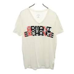 アルマーニエクスチェンジ Vネック プリント 半袖 Tシャツ M 白 ARMANI EXCHANGE メンズ 【中古】  【230510】 メール便可