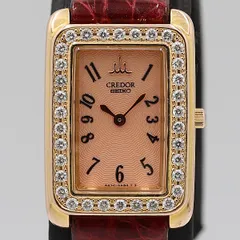 454 セイコー クレドール18KT ゴールドレディース腕時計スクエア
