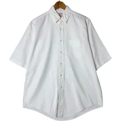 古着 80~90年代 ブルックスブラザーズ Brooks Brothers MAKERS 半袖 ボタンダウンシャツ USA製 メンズM相当 ヴィンテージ/eaa556410
