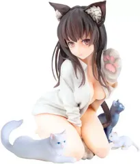 【中古】フィギュア こーやふ 猫娘・ミア 限定版 1/7 PVC製塗装済み完成品 PLUM直販＆あみあみ限定