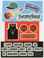 【中古】シール・ステッカー [単品] SEVENTEEN ステッカーパック(3枚セット) 「SEVENTEEN GLOBAL OFFICIAL FANCLUB CARAT MEMBERSHIP KIT(メンバーシップキット) 『SEVENTEEN IN TWE