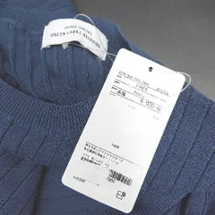 ◇ ⊂◎●未使用● UNITED ARROWS ハイゲージ ノースリーブ カットソー サイズF ネイビー レディース E  【1503060047811】