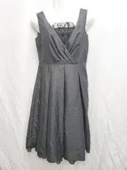 ◇ Dellise Noir デリセノアール フォーマル パーティー ノースリーブ 膝丈 ワンピース サイズ11AR ブラック レディース P  【1407260003571】