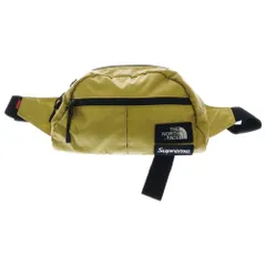 SUPREME (シュプリーム) 18SS The North Face Metallic Roo II Lumbar Pack  ×ノースフェイスコラボ ウエストバッグ ボディバッグ イエロー/ブラック ナイロン ゴールド