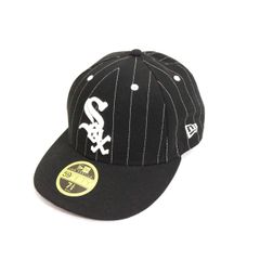 【新品】NEWERA ニューエラ 7 3/8 ( 58.7cm ) メンズ ベースボールキャップ chicago white sox シカゴ ホワイトソックス 黒 白 中古A 古着