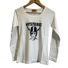 【未使用品】HYSTERIC GLAMOUR ヒステリックグラマー WOMAN PIRATE ロングTシャツ 長袖 ホワイト Fサイズ レディース