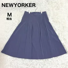 お値引き歓迎！ 【11号】 Mサイズ相当 newyorker NEWYORKER ニューヨーカー  フレアスカート 使用感あります パープル むらさき 裏地あります レディース 無地