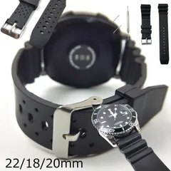 汎用ダイバーズ交換バンド 腕時計ベルト シリコンラバーストラップ G-SHOCK ブラック 22mm/18mm/20mm 3種類 交換ベルト ベルト交換 Gショック