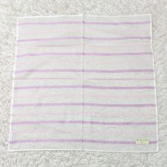 未使用品　MICHEL KLEIN　ミッシェルクラン　ハンカチ　ボーダー　ストライプ　総柄　日用品　プレゼント　レディース　小物　ピンク　パープル　ホワイト　シール付き