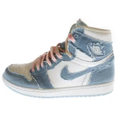 NIKE (ナイキ) WMNS AIR JORDAN 1 HIGH OG DENIM ウィメンズ エア ジョーダン1 デニム ハイカットスニーカー ホワイト/インディゴブルー US11/28cm DM9036-104