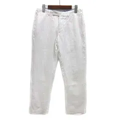 ポロ ラルフローレン POLO RALPH LAUREN リネン スラックス パンツ スリムフィット ホワイト 白 30