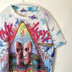 90s PINK FLOYD ピンクフロイド TOUR1994 THE DIVISION BELL 対 古着Tシャツ タイダイ①