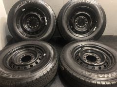 【DUNLOP VAN01 195/80R15 107/105L LT】夏タイヤ【トヨタ 200系ハイエース 純正ホイール 15インチ 6J6HPCD139.7+35】バリ溝　(KTL117)