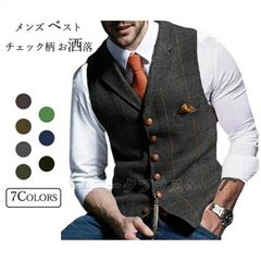 [ FUKAYA original  ]  ダブルジレ ダブルベスト　チェック FUKAYA original / フカヤオリジナル ] ダブルジレダブルベスト