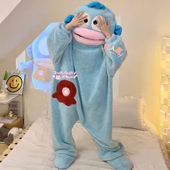 着ぐるみ 部屋着 同色履き物付き パジャマ ふわふわ もこもこ ハンギョドン 大人 ルームウェア 快適 可愛い かわいい 着る毛布 あったかい 暖かい あたたかい 冬グッズ 部屋着