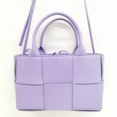 ボッテガヴェネタ BOTTEGA VENETA 709337 ミニアルコ トートバッグ ハンドバッグ ショルダーバッグ マキシイントレチャート ウィステリア 美品のサムネイル