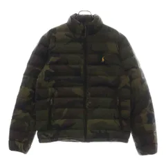 POLO RALPH LAUREN (ポロラルフローレン) Camo Lightweight Down Jacket カモフラ ライトウェイト ナイロン ダウンジャケット カーキ 710717000001