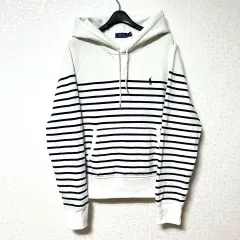 L 100 POLO RALPH LAUREN(ポロラルフローレン) レディース ストライプ フード付きTシャツ
