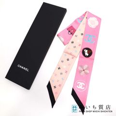 未使用☆CHANELシャネル スカーフ付シュシュ ヘアータイ