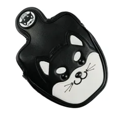 ゴルフ パターカバー マレット用 オデッセイ２ボール・テーラーメイド スパイダーパターに対応 マグネット付け 秋田犬 黒