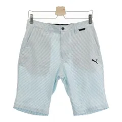 サイズ：S PUMA GOLF プーマゴルフ 2023年モデル ハーフパンツ シアサッカー ストライプ柄 ブルー系 [240101308411]# ゴルフウェア メンズ ストスト