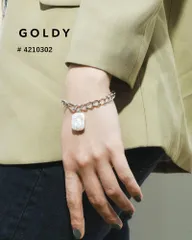 【SALE】GOLDY/ゴールディ/スクエア パール チェーン ブレスレット/アクセサリー/4210302のサムネイル