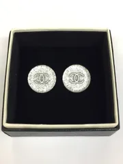 新品同様！格安！CHANEL シャネル ココマーク ラウンド 丸型 ラメ シルバー イヤリング 00A ヴィンテージ