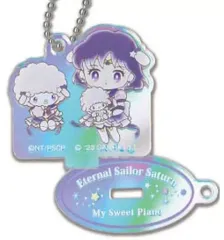 【中古】キーホルダー エターナルセーラーサターン×マイスウィートピアノ 「劇場版 美少女戦士セーラームーンCosmos×サンリオキャラクターズ スタンドミニアクリルキーホルダー オーロラTYPE」