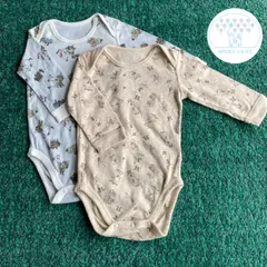 ★ユニクロ　ベビー服　ロンパース　肌着　長袖　70サイズ　２枚セット　双子