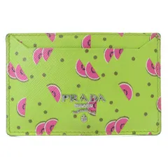 プラダ PRADA Watermelon スイカ カードケース 名刺入れ ロゴ 黄緑のサムネイル