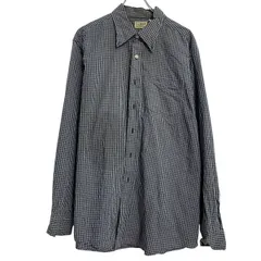 L.L.Bean 長袖 チェックシャツ XL ネイビー ホワイト エルエルビーン ボタンダウン ビッグサイズ 古着卸 アメリカ仕入 a701-5507