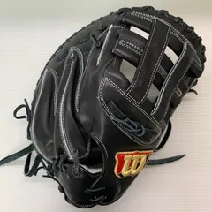Wilson 硬式左投げファーストミット ブラック WBW101120