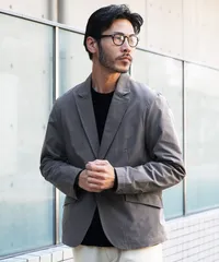 新品 未使用 JIGGYS SHOP(ジギーズショップ)撥水テーラードジャケット 217555 チャコールグレー