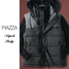 pi148●M●L●XL●選択可●イタリア ナポリ街着ブランド●暖か中わた入り●フーデッドジレベスト●ダウンジャケットのような暖かさ●ノースフフェイス好きな方も
