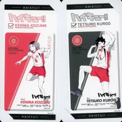 【中古】食玩 ステッカー・シール 孤爪研磨＆黒尾鉄朗(全身) 「ハイキュー!! きゃらくたぶるステッカーズ3」