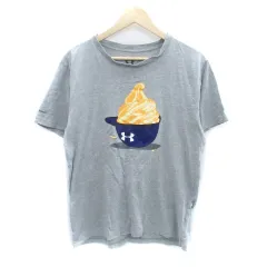 アンダーアーマー UNDER ARMOUR Tシャツ カットソー クルーネック 半袖 プリント LG L マルチカラー グレー /HO20
