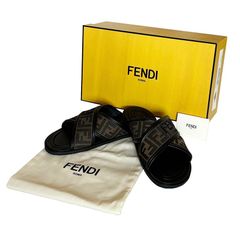 ☆2024春夏入荷☆FENDI フェンディ 7X1548AJZEF0R7R ファブリック スライドサンダル バンド付 メンズ