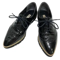 【美品】ダイアナ (22.5) レースアップシューズ ドレスシューズ エナメル 厚底 メダリオン 定番デザイン