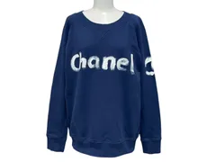 美品】CHANEL リップロゴ入りスウェットエメラルド