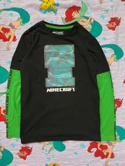 【Size140】マイクラ 長袖Tシャツ ロンT US古着 Minecraft 公式