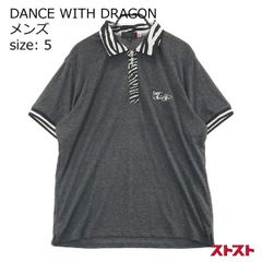 DANCE WITH DRAGON ゴルフ 半袖 ペイズリー 星 ポロシャツ 黒 - メルカリ
