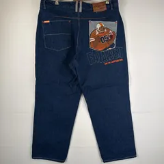 Fubu 激レア　デニム　パンツ　90s 00s bboy FUBU フブ デニムパンツ カーゴパンツ 90s 00s B系 ワイド 濃紺
