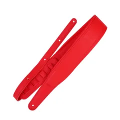 Richter リヒター ギター/ベースストラップ Springbreak I Leatheretteシリーズ 1636 Red 幅広設計 肩の負担軽減 クッション入り 7cm幅 長さ調整可能 ドイツ製 自分の長さにカスタム可能