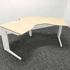 L字デスク オフィスデスク ブーメランデスク オフィスデスク 120° プロユニット 引出し無 オカムラ プレーンのサムネイル