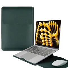 LuFiYa 【3in1】ノートパソコン用スリーブ pcスタンドとマウスパッド付き MacBook Air Pro iPad Apple/Surface Lenovo HP 12/13/13.3/14/15.6/16インチ Laptop 対応 薄型 PU革パソ